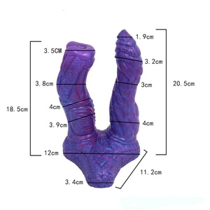 LUUK Fantasy Dragon Double Head <b>Dildo</b> With Sucker Anal Sex Toys Lesbian Masturbator Butt Plug Soft Silicone Colorful Sex Toy - Product Image 2