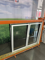 Ventana de aluminio con marco delgado Energy Star, triple acristalamiento, abatible y giratoria con mosquitera.