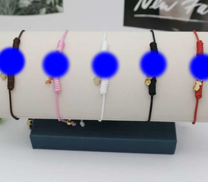 Pulsera de malla con cuentas de acero inoxidable para mujer, diseño de oso, joyería de moda, regalo, cuerda roja, pulsera para bebé, Touses - Product Image 3