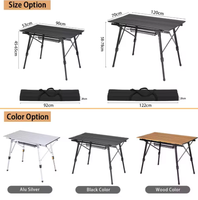 Table de camping pliable légère en acier inoxydable. Design moderne. Carré. Meubles d'extérieur. Pour le camping en plein air, la maison et les barbecues