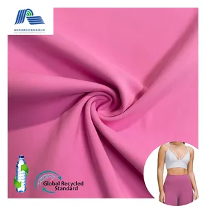 Eco-friendly REPREVE recycled leggings sportswear activewear fabric made from recycled plastic bottles rpet polyester pet fabric