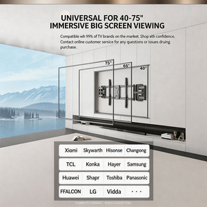 Support mural pour téléviseur <span class=keywords><strong>en</strong></span> acier laminé à froid de qualité supérieure, robuste, capacité de charge fixe de 40 kg, pour usage commercial et bureautique - Product Image 2