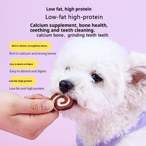 โรงงาน OEM ขนมสุนัขคุณภาพสูง 100 กรัม ขนมเคี้ยวเล่นสำหรับสัตว์เลี้ยง รูปแบบเม็ดเนื้อวัว รสเนื้อวัวชีส 100 กรัม ไม่มีสารปรุงแต่ง โปรตีนสูง - Product Image 3