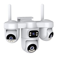 Cámara CCTV Solar con Tarjeta SIM 4G, Lente Cuádruple, Giro e Inclinación de 270 Grados, H.265, Visión Nocturna, Almacenamiento en la Nube, para el Hogar