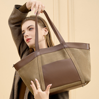Bolso de mano de cuero genuino para trabajo de mujer, bolsos de hombro de cuero para mujer, bolsos de mano