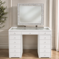 Coiffeuse de style hollywoodien pour chambre principale et dressing, table de maquillage pour cadeau et décoration intérieure, personnalisable OEM