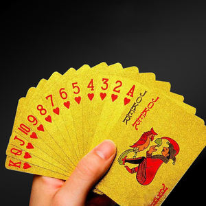 Cartes de <span class=keywords><strong>poker</strong></span> en plastique feuille d'or noir PET étanche et durable pour jeux de cartes jeux de société et vente en gros - Product Image 6
