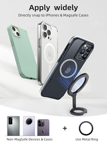 Support de téléphone de bureau en alliage d'aluminium flexible à double anneau magnétique portable Mechrig avec garantie de deux ans - Product Image 4