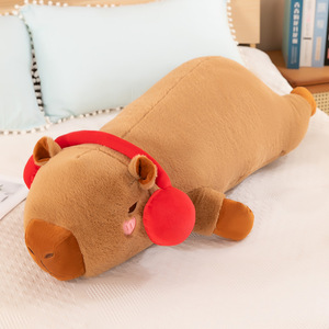 Almohada de Peluche de Capibara para Dormir de Lado con Relleno de Algodón, Diseño de Ángel para Niña, Cojín Cómodo, Decoración, Muñecas Suaves - Product Image 3