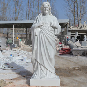 Estatua de mármol religiosa personalizada de Santa María Jesús tallada a mano estatua de mármol blanco Pieta Michelangelo estatua de Pieta de tamaño real - Product Image 1