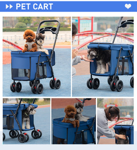 2025 тележка для собак среднего и большого размера, детская коляска для собак, кошек, плюшевых игрушек, для использования на открытом воздухе, маленькая тележка для домашних животных, легкая и складная - Product Image 4