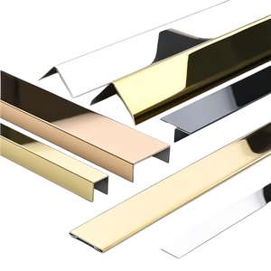 Moderne Aluminium-Legierung L-Form Dekorative Eckleiste Gebürstete Winkelübergangsleiste für Hotel & Krankenhaus - Product Image 3