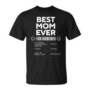 T-shirt graphique « Meilleure maman de tous les temps », idée cadeau pour la fête des mères, design mignon, noir, unisexe, taille S M L XL XXL - Product Image 1