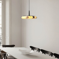 Lustre de salle à manger en pierre naturelle de luxe, moderne et sophistiqué, lampe de designer de luxe léger pour îlot de table à manger