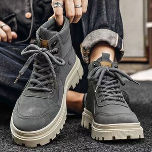 Botas de Trabajo Británicas de Moda para <span class=keywords><strong>Hombre</strong></span>, Estilo Joker, Casuales, Transpirables, Cómodas para las Cuatro Estaciones - Product Image 5