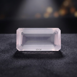Precio de fábrica al por mayor, alta calidad, 8X16mm, corte Baguette, piedra preciosa de cuarzo rosa Natural, piedra preciosa suelta facetada certificada IGI - Product Image 4