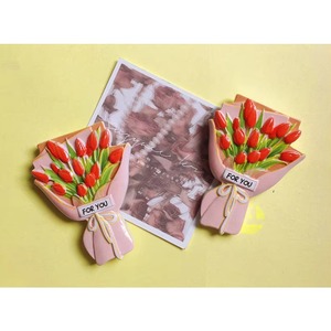 Flower Refrigerator Magnets DIY 3D Tulip Rose Fridge Magnets <b>Stickers</b> Decoration Magnet for Air Conditioners Fridge Home Decor - Product Image 6