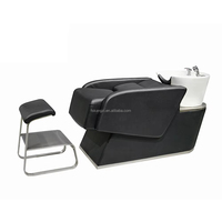 Station de bol de shampooing de réservoir d'eau moderne fixant la chaise de bol de shampooing de coiffure commode pour l'usage de salon de coiffure