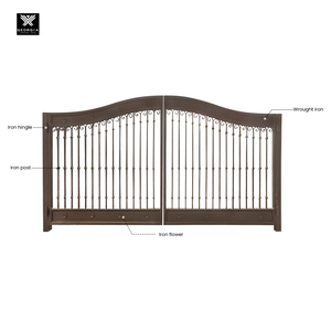 Puertas <span class=keywords><strong>de</strong></span> <span class=keywords><strong>Entrada</strong></span> <span class=keywords><strong>de</strong></span> Hierro Fundido para Casas, Diseño <span class=keywords><strong>de</strong></span> Puerta Principal <span class=keywords><strong>de</strong></span> Hierro Forjado <span class=keywords><strong>de</strong></span> Doble Apertura con Abridor Eléctrico - Product Image 6