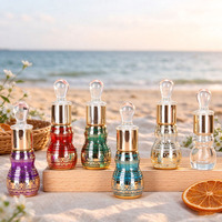 Bouteilles d'huile essentielle en verre créatives avec compte-gouttes : Bouteilles en verre de haute qualité en forme de gourde de style moyen-oriental