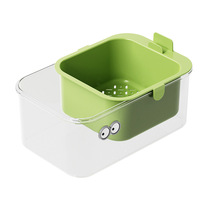 Boîte de rangement rectangulaire en plastique double couche épaissie pour grignotages, idéale pour regarder des séries en toute simplicité, pour graines de melon, en salon