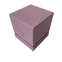 Grand ensemble de deux pièces de pots de bougie parfumés rigides blancs de luxe personnalisés boîtes d'emballage cadeau en carton avec insertion de logo pour bougies