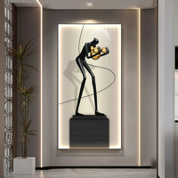 Lampe murale LED moderne en aluminium et tissu, motif abstrait lumineux, pour salon, salle à manger, chevet