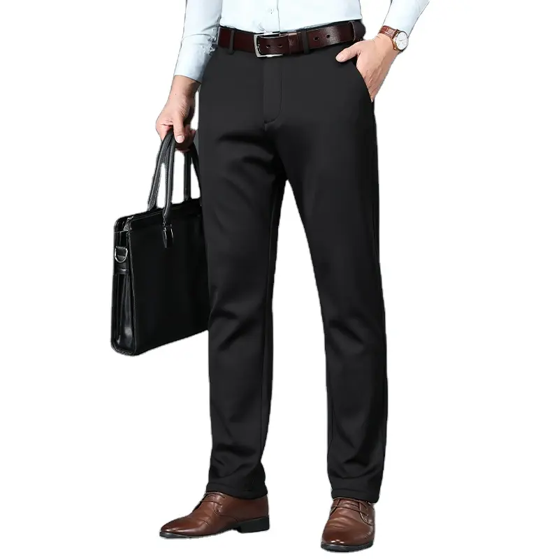 Classic Business Formal Casual Slim Fit Pants Men Spring Summer Fashion Comfortable Stretch Straigh Trousers