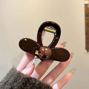 Crystal Hair <b>Clip</b> for Women Autumn/Winter High-End Shark Design Handmade Thin Back-of-Head 2024 New Arrival Gift - Product Image 2