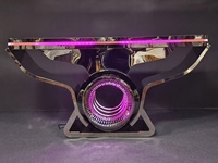 Table de DJ moderne avec éclairage infini en métal, nouveau design