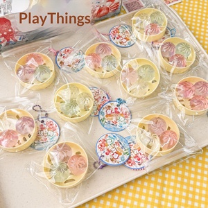 Mini porte-clés souple en forme de boulette de simulation, jouet anti-stress Kawaii en forme de pain vapeur dans une cuiseuse, jouet doux pour soulager le stress, breloque pour sac à dos - Product Image 3