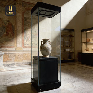 Vitrina LED Minimalista Personalizada con Vidrio de Altura Completa, Juntas Invisibles y Revestimiento Antirreflejos Avanzado para Galería - Product Image 1