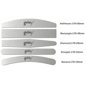 <span class=keywords><strong>Lime</strong></span> <span class=keywords><strong>à</strong></span> ongles jetable en acier inoxydable Gelsky avec éponge abrasive remplaçable - Product Image 6