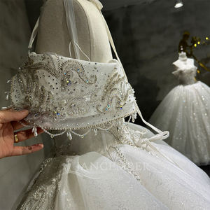 Vestido de Novia Elegante Wx99, Estilo Moderno, Encaje, Diseño Real, Lentejuelas, Cuentas, Cola Catedral, Jancember - Product Image 4