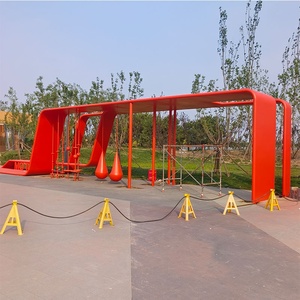 Grande pergola en acier inoxydable personnalisable de forme spéciale, pavillon de jardin extérieur en métal, structure en acier, sculpture de couloir, Chine - Product Image 1