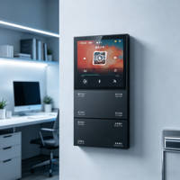 Panneau de contrôle central pour maison intelligente 4 pouces IPS Android tactile capacitif avec application, minuterie, lecture, 4 scènes, 4 interrupteurs d'éclairage, en verre, pour toute la maison