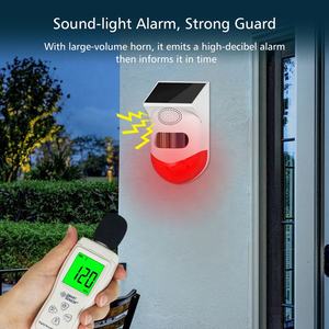 Sistema de Alarma de Seguridad para el Hogar, Inalámbrico, <span class=keywords><strong>Solar</strong></span>, con Sensor de Movimiento PIR, Alarma de Movimiento con Sirena de 120dB y Luz Estroboscópica - Product Image 4