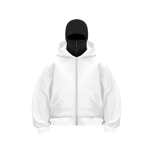 Hoodie-nhà sản xuất thể Thao Tùy chỉnh tất cả trên in Zip Up HOODIE UNISEX đôi mui xe lông cừu áo trùm đầu áo với dây kéo - Product Image 5