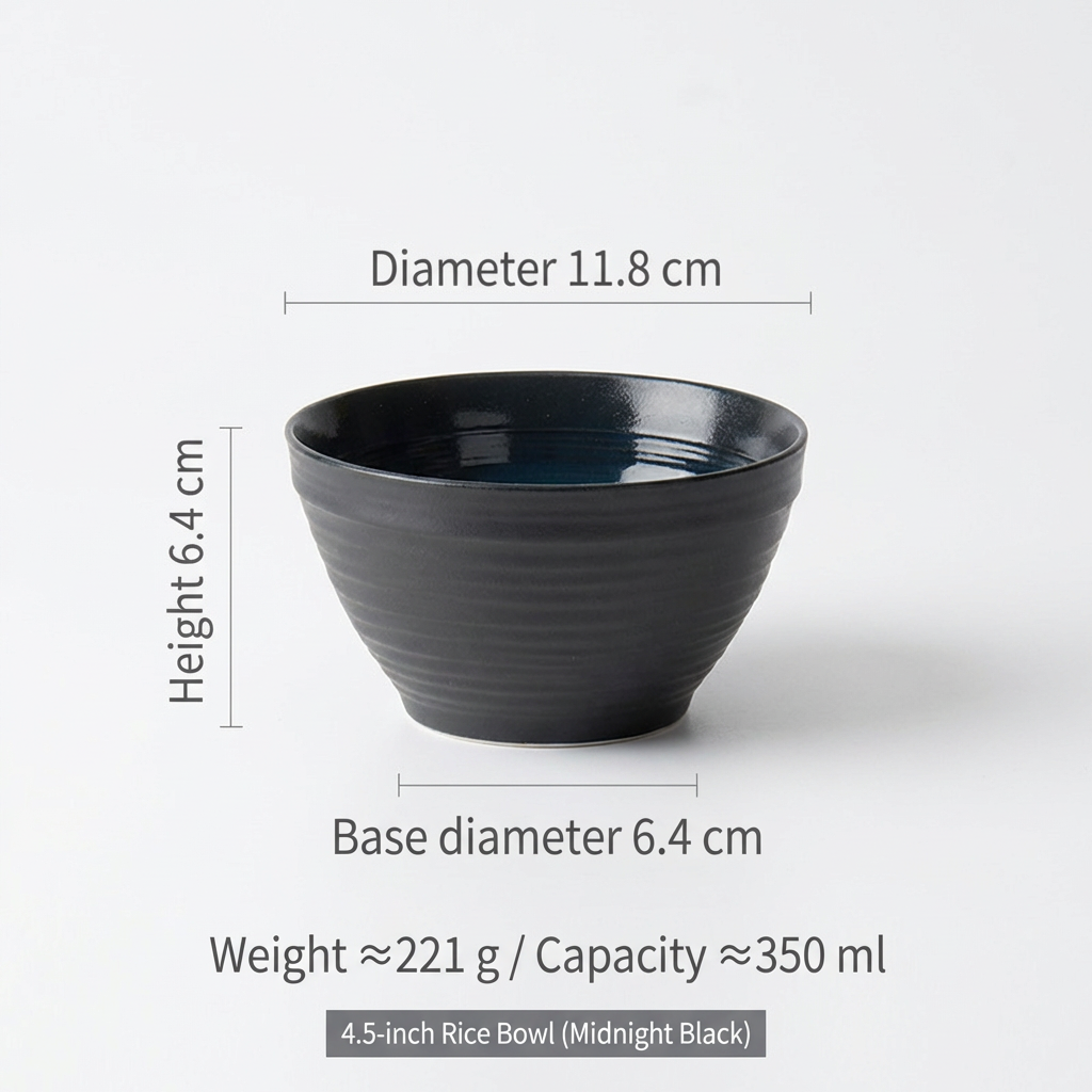 4.5 bowl - Negro Noche Polar