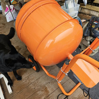 Bétonnière portable manuelle à basculement de 240 L, 2,5 kW, durable, pour les projets de construction des entrepreneurs
