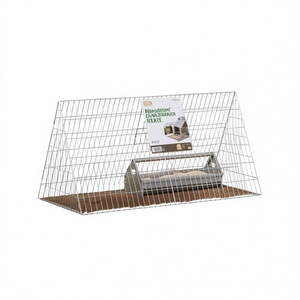 Jaula para Pollos de Acero Galvanizado Plateado, 43.31 x 21.65 x 21.65 Pulgadas, Alta Rigidez, para Cría de Aves de Corral - Product Image 1