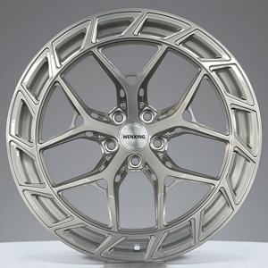 ล้อแม็กซ์อัลลอยด์ WX คุณภาพสูง ขนาด 18 19 20 นิ้ว สำหรับรถยนต์ <span class=keywords><strong>Audi</strong></span> A4 B8 B9 Q7 <span class=keywords><strong>Q8</strong></span> <span class=keywords><strong>Etron</strong></span>, 5x112 สีเงินขัดเงา - Product Image 1