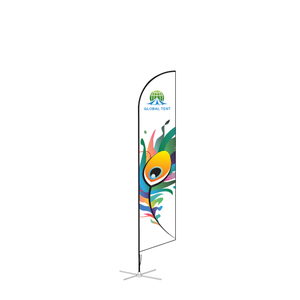 Prezzo all'ingrosso a buon mercato commerciale Flying Beach Flag Banner pubblicità promozionale Wind Outdoor Custom Feather Flags - Product Image 4