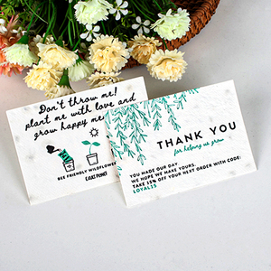 Biểu Tượng Tùy Chỉnh Đầy Màu Sắc Có Thể Nhà Máy Hoa Thẻ Giấy Mini Cảm Ơn Bạn Thẻ Với Phong Bì - Product Image 1