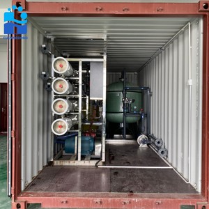Équipement de purification d'<span class=keywords><strong>eau</strong></span> par osmose inverse conteneurisé prêt à l'emploi, machine industrielle d'osmose inverse, purificateur d'<span class=keywords><strong>eau</strong></span>, système d'osmose inverse - Product Image 1