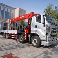 Grue montée sur camion Xinfeigong, 20 tonnes, flèche télescopique, hauteur de levage 25,6 m, avec moteur Isuzu pour projets de construction
