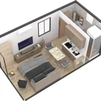 Maison modulaire préfabriquée en bois et acier, design moderne de ferme de luxe, portable, avec cuisine