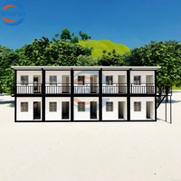 Maison modulaire préfabriquée de luxe WinFair à toit triangulaire, duplex à 2 étages de 20 pieds, conteneurs détachables pour salle de classe temporaire