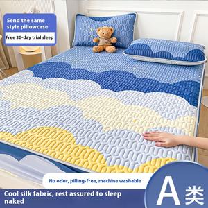 Ensemble de matelas rafraîchissant moderne en latex pour dortoir étudiant, trois pièces en soie glacée pour l'été, drap-housse imprimé lavable fabriqué à <span class=keywords><strong>la</strong></span> machine - Product Image 6