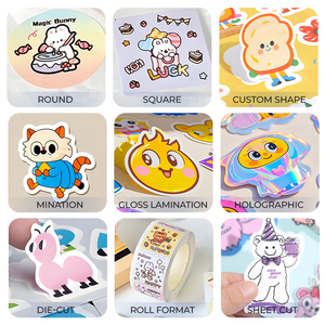 עבודה חיים חזיר מדבקה הולוגרפית הומור עיצוב נשלף עמיד למים למבוגרים צעירים B2b - Product Image 5